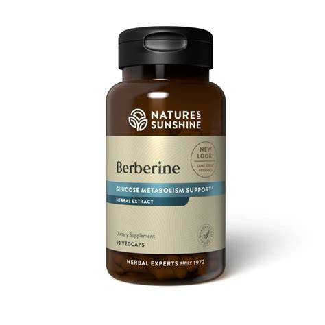 Nature's Sunshine Berberine 90 Vege Capsules.